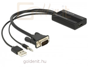 DeLock VGA to HDMI audió funkcióval adapter