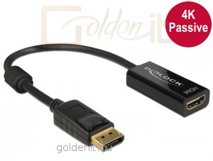DeLock Displayport 1.2 male to HDMI female 4K passzív adapter Black