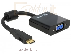 DeLock HDMI-mini C male to VGA female Black átalakító