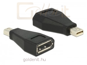 DeLock mini Displayport 1.2 male to Displayport female Black átalakító