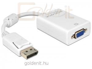 DeLock Displayport 1.2-dugós csatlakozó > VGA-csatlakozóhüvely adapter White