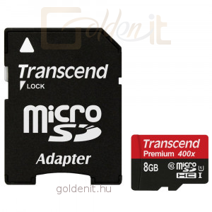 Transcend 8GB microSDHC Class10 UHS-I + adapterrel