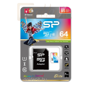 Silicon Power 64GB microSDHC Elite UHS-1 adapterrel
