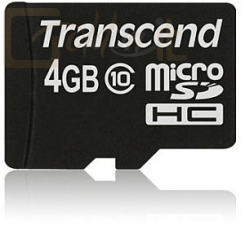 USB Ram Drive Transcend 4GB microSDHC Card Class 10 W/O Adapter - TS4GUSDC10