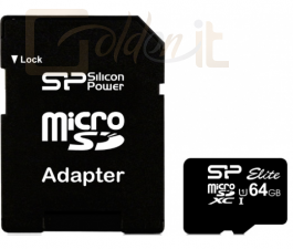 USB Ram Drive Silicon Power 64GB microSDHC UHS-I + SD adapter - SP064GBSTXBU1V10-SP