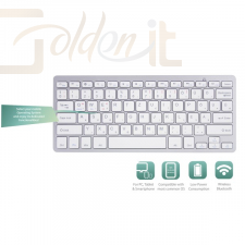 Billentyűzet Ewent EW3162 bluetooth billentyűzet White HU - EW3162