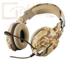 Fejhallgatók, mikrofonok Trust GXT 322D Carus Gaming Headset Desert Camo - 22125
