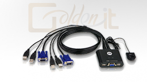 Hálózati eszközök ATEN CS22U KVM Switch/kábel USB 2PC  - CS22U