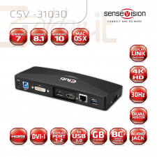 Notebook kiegészitők Club3D SenseVision USB3.0 4K Docking Station - CSV-3103D