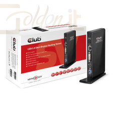 Notebook kiegészitők Club3D SenseVision USB3.0 Dual Display Docking Station - CSV-3242HD