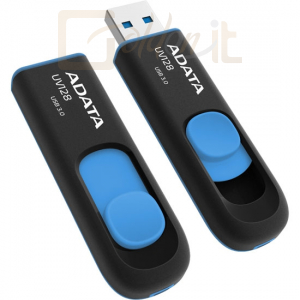 USB Ram Drive A-Data 16GB Flash Drive UV128 USB3.0 Black/Blue - AUV128-16G-RBE