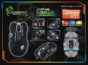 Egér Dragon War Gaia ELE-G15 Gaming mouse Black - ELE-G15