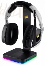 Fejhallgatók, mikrofonok Corsair ST100 RGB Premium Headset Stand with 7.1 Surround Sound Black - CA-9011167-EU