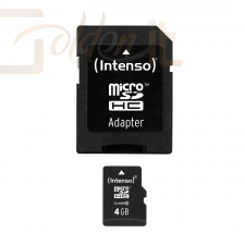 USB Ram Drive Intenso 4GB microSDHC CL10 + adapterrel - I-MSD4GBCL10