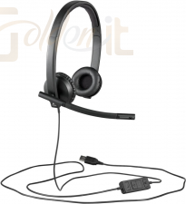 Fejhallgatók, mikrofonok Logitech H570E USB Headset Stereo Black - 981-000575