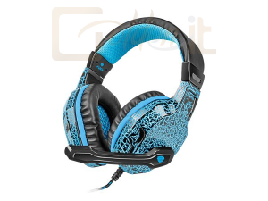 Fejhallgatók, mikrofonok FURY HellCat gaming headset Black/Blue - NFU-0863