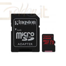 USB Ram Drive Kingston 256GB microSDXC Canvas React UHS-I U3 + adapterrel - SDCR/256GB