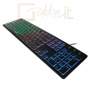 Billentyűzet Logilink Illuminated keyboard Black - ID0138