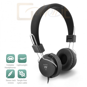 Fejhallgatók, mikrofonok Ewent EW3573 Headphones Professional Black - EW3573