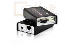 Hálózati eszközök ATEN Console mini extender USB+VGA Cat5e kábelen 100 - CE100