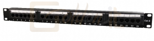 Hálózati eszközök Gembird NPP-C624CM-001 Cat.6 24 port patch panel with rear cable management - NPP-C624CM-001