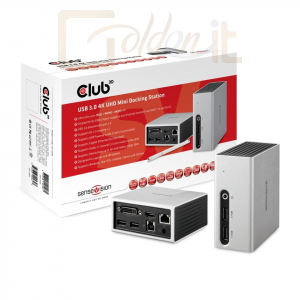 Notebook kiegészitők Club3D SenseVision USB 3.0 4K UHD Mini Docking Station - CSV-3104D