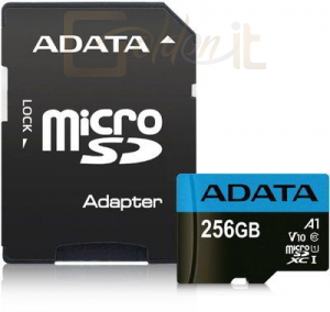 USB Ram Drive A-Data 256GB microSDXC Premier UHS-I Class10 V10 A1 + adapterrel - AUSDX256GUICL10A1-RA1