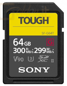 USB Ram Drive Sony 64GB SDXC Tough UHS-II CL10 U3 V90 - SF64TG / SF-64TG