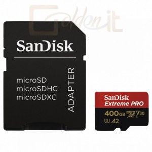 USB Ram Drive Sandisk 400GB microSDXC Extreme Pro UHS-I A2 C10 V30 + adapterrel - SDSQXCZ-400G/183523