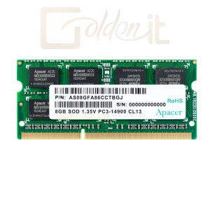 RAM - Notebook Apacer 2GB DDR3 1333MHz - DS.02G2J.H9M