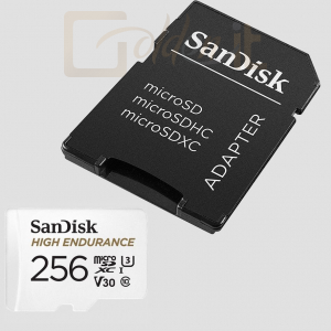 USB Ram Drive Sandisk 256GB microSDXC High Endurane CL10 U3 V30 + adapterrel - SDSQQNR-256G / 183568