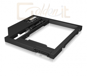 Mobilrack Raidsonic IB-AC649 Adapter for a 2,5'' HDD/SSD in notebook (9,5mm) DVD bay  Black - IB-AC649