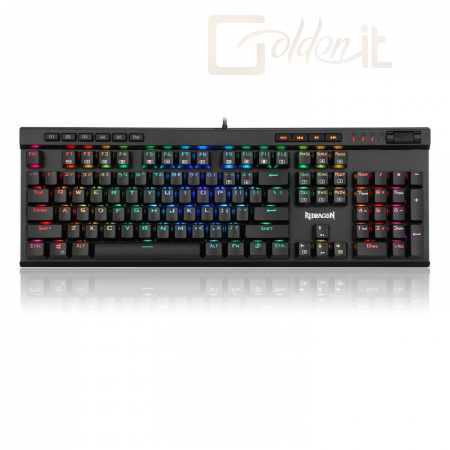 Billentyűzet Redragon Vata RGB Mechanical Gaming Keyboard Blue Switches Black HU, HUN - K580RGB_BLUE_HU