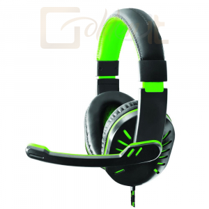 Fejhallgatók, mikrofonok Esperanza EGH330G Crow Gaming Headset Black/Green - EGH330G