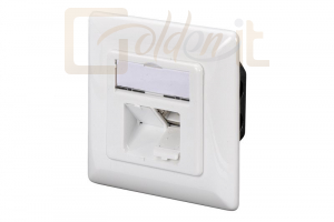 Hálózati eszközök Digitus CAT6 Wall Outlet Shielded 2xRJ45 Pure White - DN-9006-N