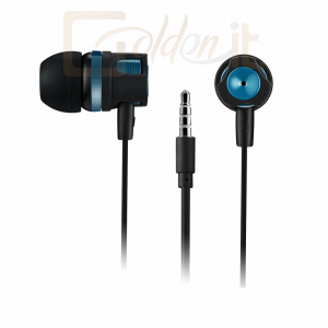 Fejhallgatók, mikrofonok Canyon CEP3G Comfortable earphones headset Black/Blue - CNE-CEP3G
