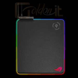 Egérpad Asus ROG Balteus Qi wireless-charging RGB gaming mouse pad Black - NH01 ROG BALTEUS QI