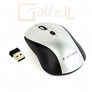 Egér Gembird MUSW-4B-02-BS Wireless optical mouse Black/Silver - MUSW-4B-02-BS