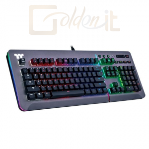 Billentyűzet Thermaltake TT eSports Level 20 RGB (Cherry MX speed Silver) Mechanical Gaming Keyboard Titanium US - KB-LVT-SSSRUS-01