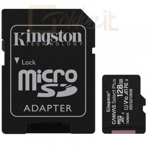 USB Ram Drive Kingston 128GB microSDXC Canvas Select Plus 100R A1 C10 Card + adapterrel - SDCS2/128GB