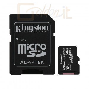 USB Ram Drive Kingston 64GB microSDXC Canvas Select Plus 100R A1 C10 Card + adapterrel - SDCS2/64GB