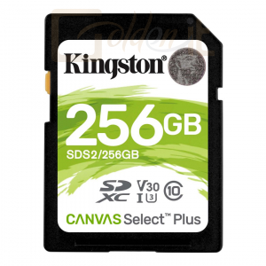 USB Ram Drive Kingston 256GB SDXC Canvas Select Plus 100R C10 UHS-I U3 V30 - SDS2/256GB