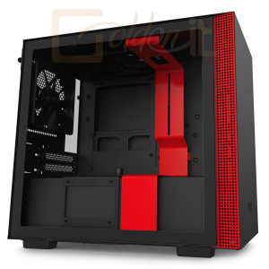 Ház NZXT H210 Tempered Glass Matte Black/Red - CA-H210B-BR