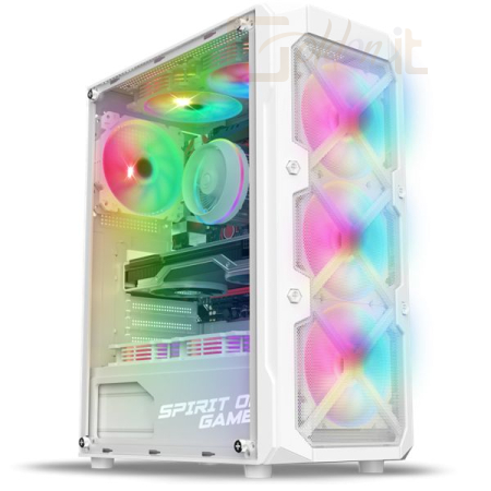 Spirit Of Gamer Rebel XT Tempered Glass White
