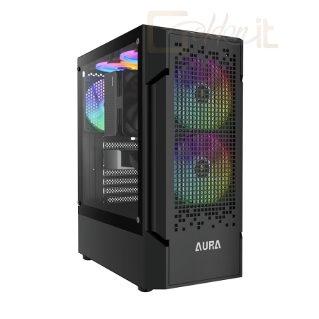 GAMDIAS Aura GC7 ARGB Black Tempered Glass